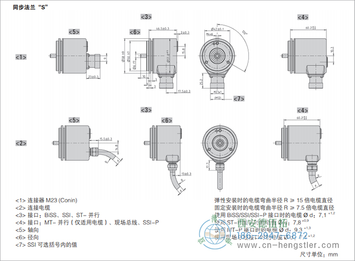 AC58-BiSS/SSI光電絕對(duì)值編碼器(同步法蘭S) 德國(guó)hengstler(亨士樂(lè))編碼器