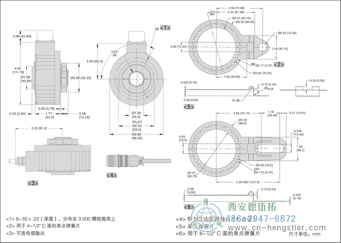 HSD38重載光電增量編碼器外形及安裝尺寸 NorthStar(北極星)編碼器