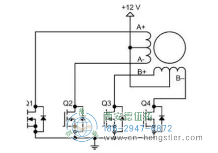 步進(jìn)電機(jī)的工作原理，電路圖