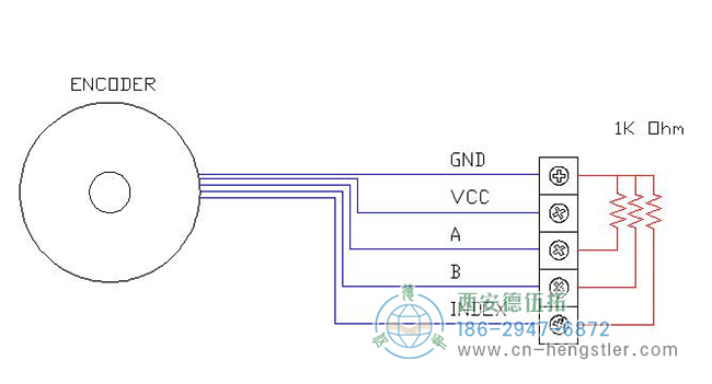 Se-終止，如何將終止電阻添加到設(shè)置單端(TTL)的hengstler增量編碼器的圖形示例。