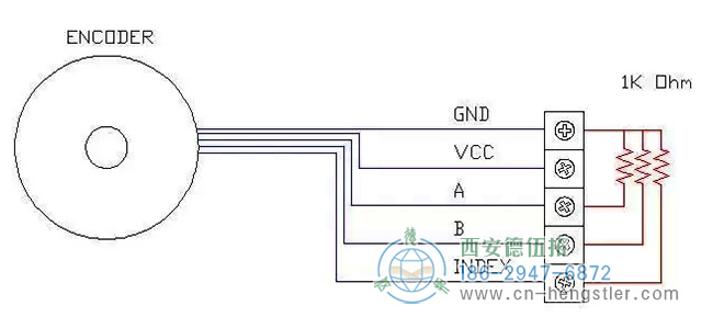 單端（TTL）設置的增量編碼器添加終端電阻